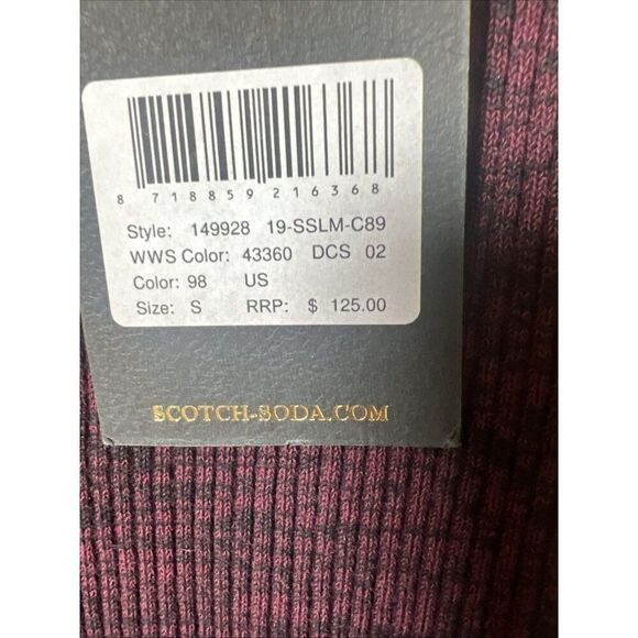 NWT Scotch & Soda Pencil Skirt Burgundy Small Ribbed Midi Thick  Rtl 125$.   Ee - Picture 5 of 6